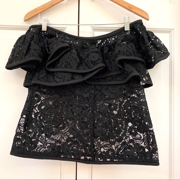 Alexis Black Lace Crista Off Shoulder Blouse - Picture 6 of 7